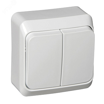 Systeme Electric Этюд наруж Бел Выключатель 2-клавишный