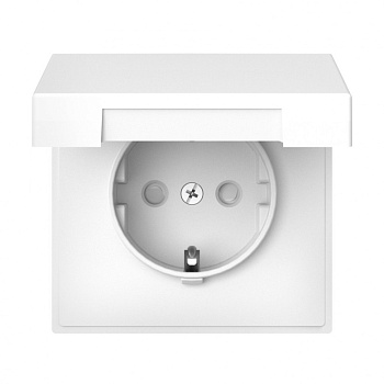 Systeme Electric ArtGallery Белый Розетка с заземл. со шторк. с крышк., 16А, IP20