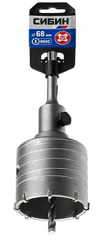 СИБИН 68 мм, SDS-plus, 8Т, Коронка по бетону с оснасткой (29216-68)