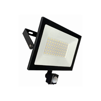 Прожектор с/д LE LED FL IR 50W BLACK(1/20) IP65( холодный белый с сенсором)