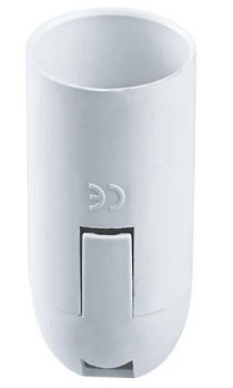 Патрон подвесной Е14 пластик белый