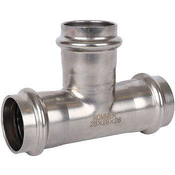 ROMMER Тройник переходной ВПр, 28х22х22, из нержавеющей стали прессовой