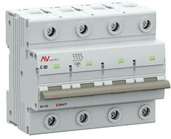 EKF AVERES Выключатель автоматический AV-125 4P 80A (C) 10kA 
