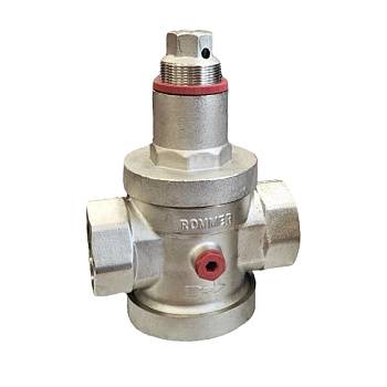 ROMMER Редуктор давления PN25 вн/вн 3/4 с выходом под манометр