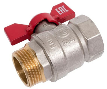 ROMMER Кран шаровой 1" ВН/НР, ручка бабочка