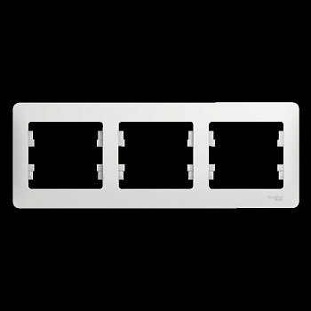 Systeme Electric Glossa Бел Рамка 3-ая, горизонтальная