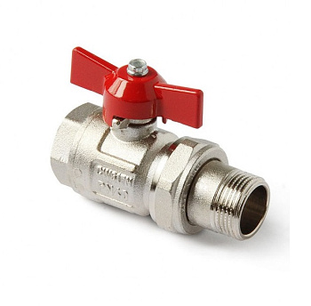 Кран шаровый HLV-Optima 3/4  бабочка с амереканкой