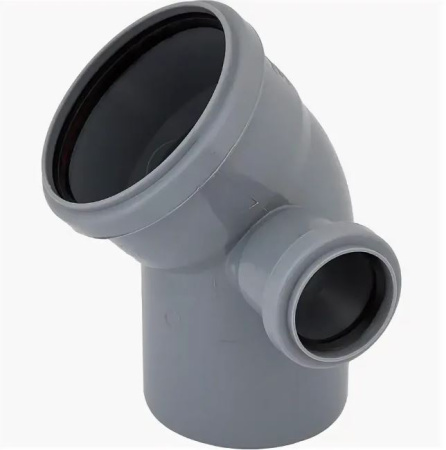 Отвод канализационный  (правый) (110х110х50х45°)