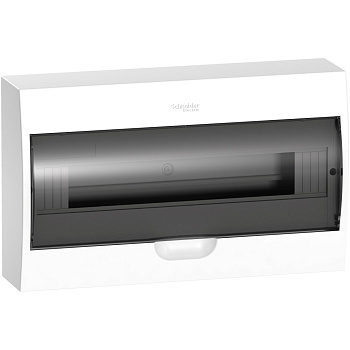 Systeme Electric EASY 9 Корпус навесной с прозрачной дверью 1ряд/18мод, IP40, IK07, 63А, 2 клеммы