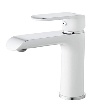 Смеситель для умывальника белый хром Calipso, IDDIS