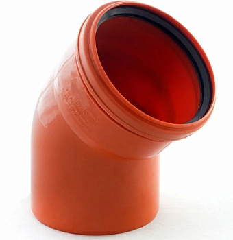 Отвод канализационный "Россия" (наружный) (110х45°)