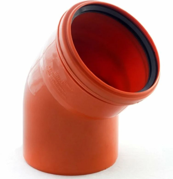 Отвод канализационный  (наружный) (110х45°)