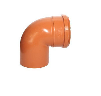 Угол канализационный 110х90 СИНИКОН (рыжий)