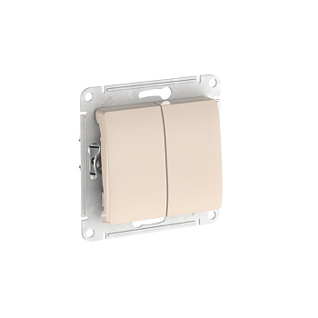 Systeme Electric Glossa Беж Выключатель 2-клавишный, сх.5, 10АХ