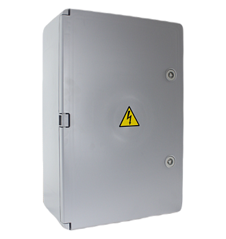 Щит с монтажной панелью ЩМПп 370х325х150 УПМ-пласт с замком (дв.серая) IP65 КРЗМИ (1/2)