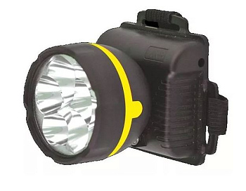 Ultraflash фонарь налобный "эконом"909LED5 (3xR6) 5св/д 0.8W,черный/пластик, поворот. отражат.
