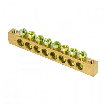 EKF PROxima Шина PEN "ноль-земля" (6х9мм) 8 отверстий латунь крепеж по краям розничный стикер