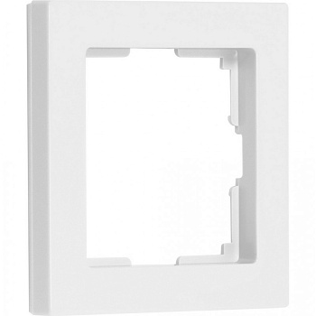 Рамка 1-местная пластик белая "Нептун"