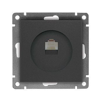Розетка компьютерная графит Афина