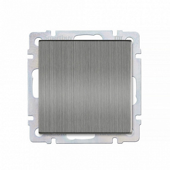 Выключатель1-клавишный 10А серый никель "Нептун"