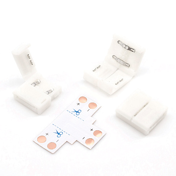 09-09 Комплект коннекторов(Т-образный + 3 клипсы) для RGB светод. ленты 12В, IP20, подложка 10мм.			