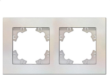 Рамка 2-x местная жемчуг Афина