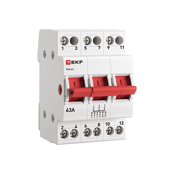 EKF PROxima Трехпозиционный переключатель ТПС-63 3P 63А