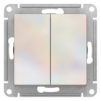 Systeme Electric AtlasDesign Жемчуг Выключатель 2-клавишный сх.5, 10АХ, механизм