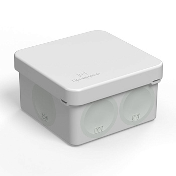 Промрукав Коробка распределительная 70х70х40 серая для прямого монтажа двухкомпонентная