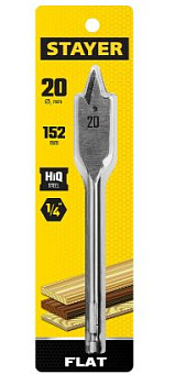STAYER Flat, 20 x 152 мм, перовое, cверло по дереву (2950-20)